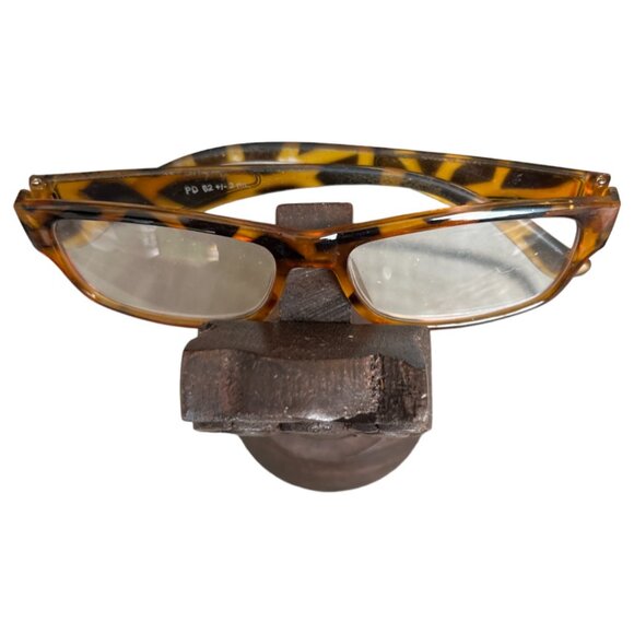 Handcarved Wooden Owl Eye Glasses Holder Stand Detailed 4.75" tall x 3" wide - Picture 2 of 11